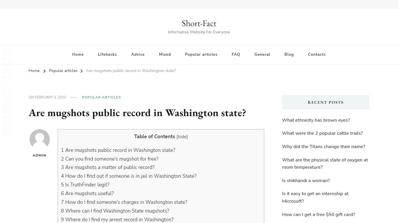 Are mugshots public record in Washington state? – Short-Fact